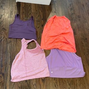 Random assortment of Lululemon tops